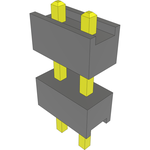 Conn Board Stacker HDR 2 POS 2.54mm Solder ST Top Entry Thru-Hole Bulk