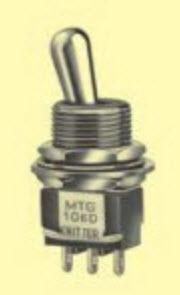 knitter-switch-MTG106D Kippschalter Switch Toggle ON ON SPDT Round Lever Solder Tag 6A 250VAC 30VDC Panel Mount with Threads