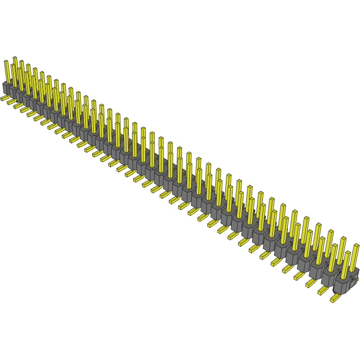 Samtec-TSM-138-01-T-DV-A Connector Headers and PCB Receptacles Conn Unshrouded Header HDR 76 POS 2.54mm Solder ST Top Entry SMD Tube