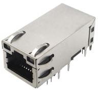 Bel Fuse-G10-1GHT-056J Steckverbinder, Telefon und Telekommunikation Conn RJ-45 RCP 8 POS 1.02mm Solder RA Thru-Hole 16 Terminal 1 Port