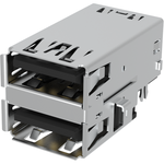 Amphenol Communications Solutions-GSB3115381RF1HR Connector USB Conn USB 3.0 Type A RCP 18 POS 2.5mm/2mm Solder RA Thru-Hole 18 Terminal 2 Port T/R