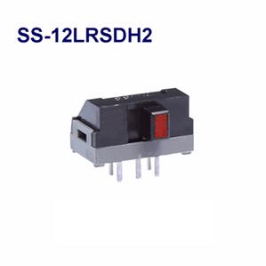 NKK Switches-SS-12LRSDH2 Interruptor corredizo Switch Slide ON ON SPDT Side Slide 0.1A 30VDC PC Pins Thru-Hole