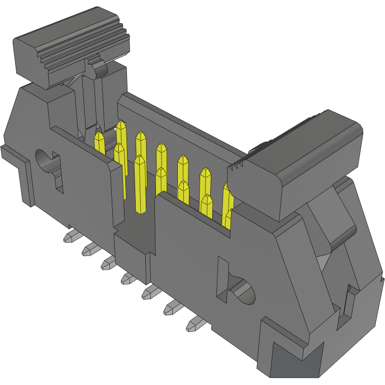 Samtec-EJH-107-01-F-D-SM 连接器插头及 PCB 插座 Conn Ejector Header HDR 14 POS 2.54mm Solder ST SMD Tube