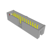 Conn Shrouded Header (4 Sides) HDR 26 POS 2.54mm Solder ST Top Entry Thru-Hole Bulk