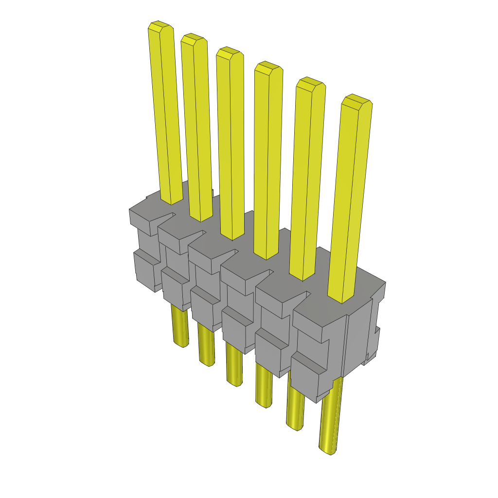 Samtec-TMS-106-52-T-S Piastre connettori e prese PCB Conn Unshrouded Header HDR 6 POS 1.27mm Solder ST Top Entry Thru-Hole Bulk