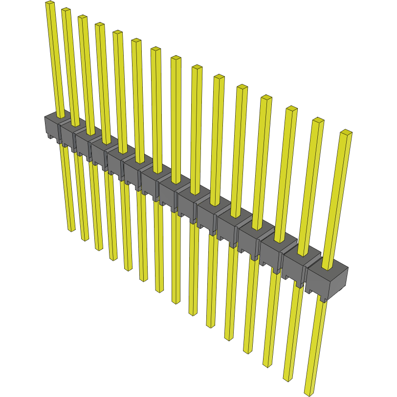 Samtec-MTSW-115-28-G-S-515 Steckverbinderleisten und Leiterplattenbuchsen Conn Unshrouded Header HDR 15 POS 2.54mm Solder ST Top Entry Thru-Hole Bulk