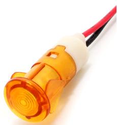 Mallory Sonalert Products-FL1P-12QW-1-Y12V Panel Mount Indicators LED Panel Mount Indicator Uni-Color Yellow 1500mcd 2-Pin Bulk