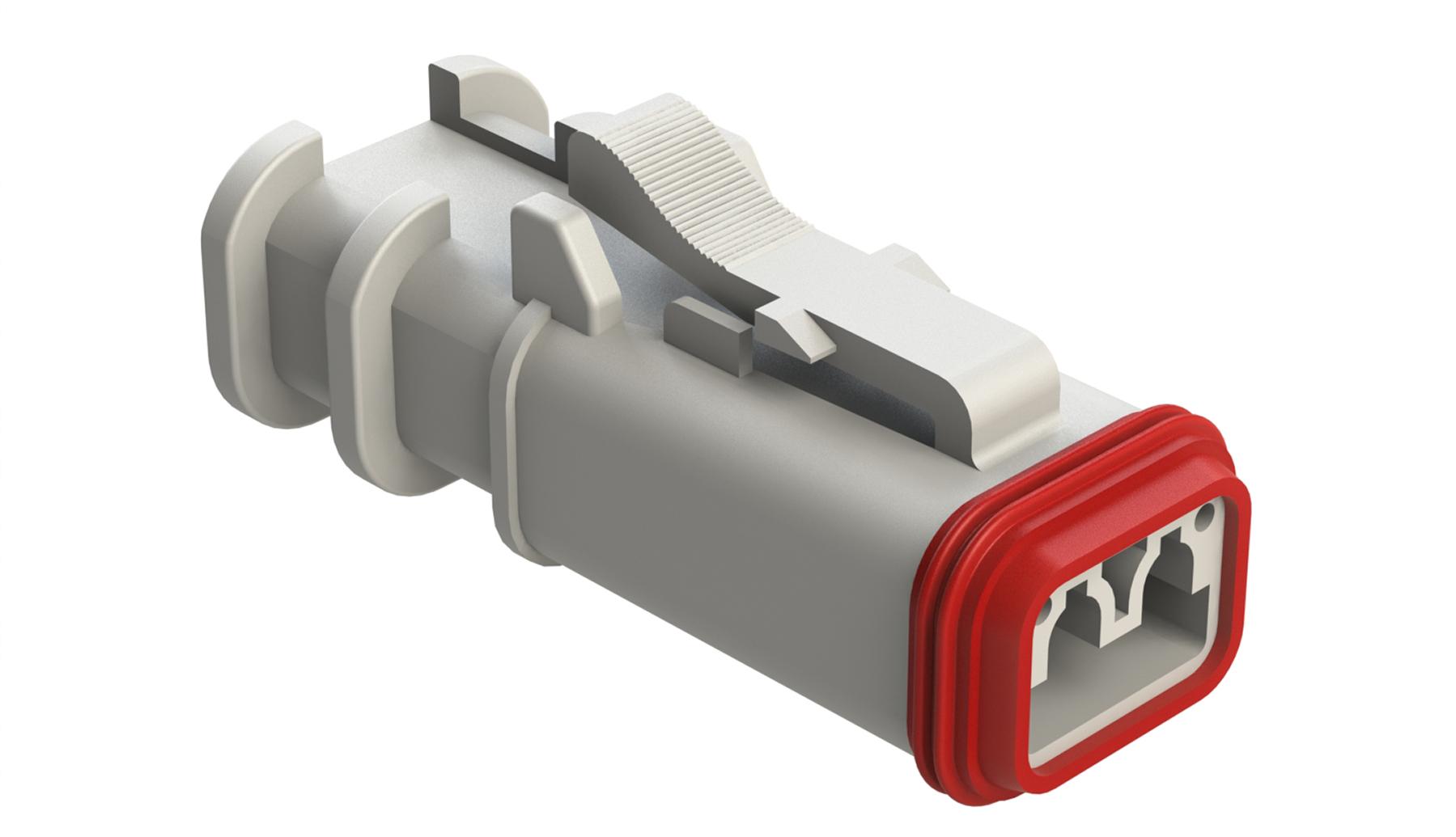 Amphenol-AT06-2S-OMWHT Carcaza de cables discretos de conector Conn Housing PL 2 POS Crimp ST Cable Mount White