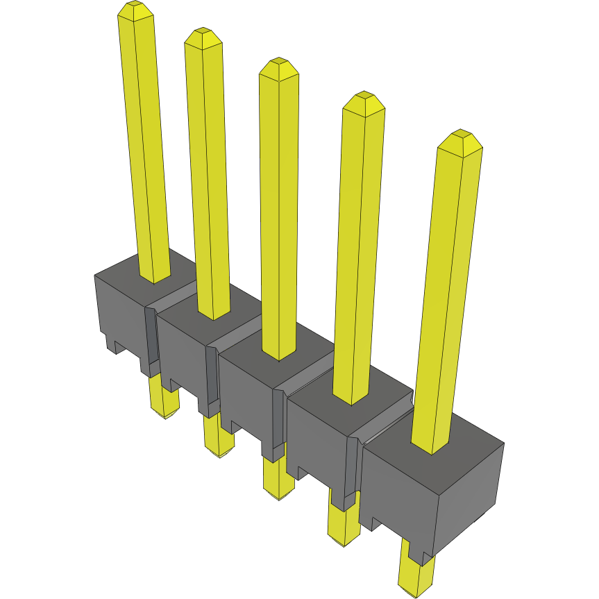 Samtec-HTSW-105-14-G-S Connector Headers and PCB Receptacles Conn Unshrouded Header HDR 5 POS 2.54mm Solder ST Top Entry Thru-Hole Bulk