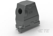 TE Connectivity-T1910062125-009 Schrumpfbalgenadapter H6BPR Hood, Diagonal Locking, Side Entry M25, Powder Coated, Black