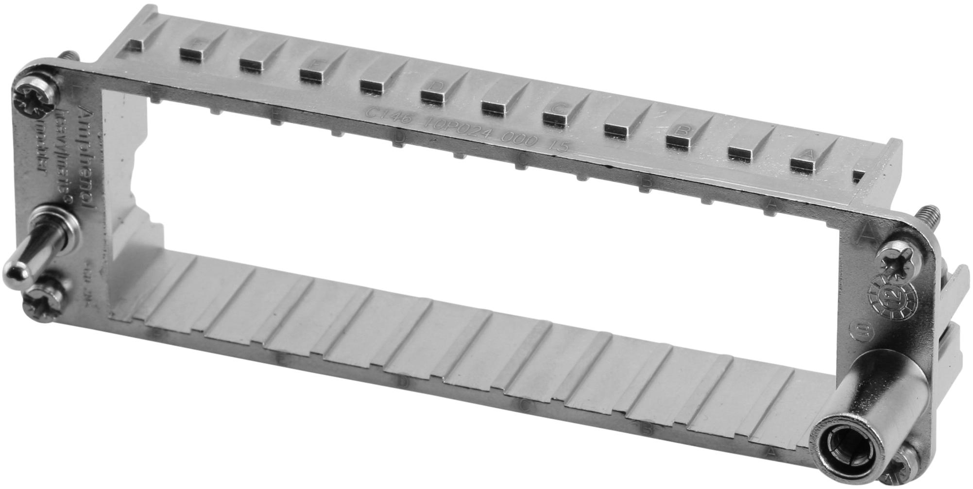 Amphenol-C14610P02400015 Accessori per connettori Connector Accessories Frame Brass Black Nickel