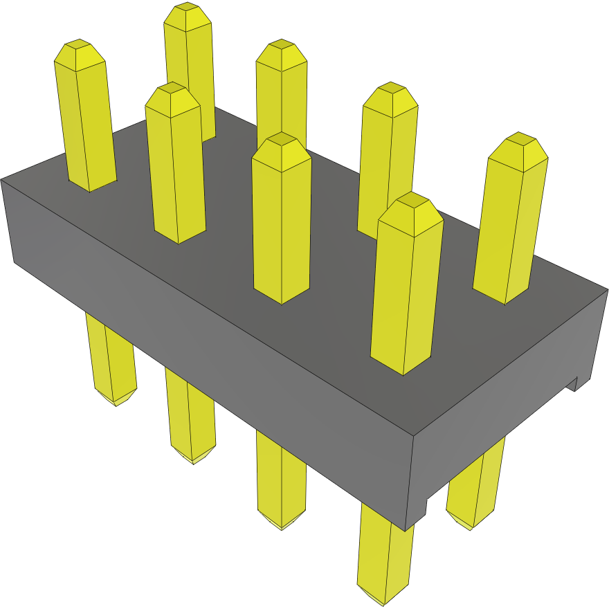 Samtec-MTMM-104-02-F-D-085 Embases de raccordement et réceptacles PCB Conn Unshrouded Header HDR 8 POS 2mm Solder ST Top Entry Thru-Hole Bulk