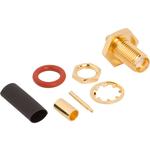 Conn SMA 0Hz to 12.4GHz 50Ohm Crimp ST Panel Mount RCP Gold