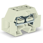 4-Conductor end Terminal Block, without protruding snap-in mounting foot, for terminal strips with snap-in mounting feet, suitable for applications
