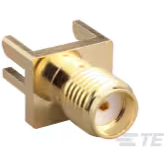 TE Connectivity-CONSMA020.062-G RF-Steckverbinder Conn SMA 0Hz to 18GHz 50Ohm Solder RA Edge Mount F Gold Tray