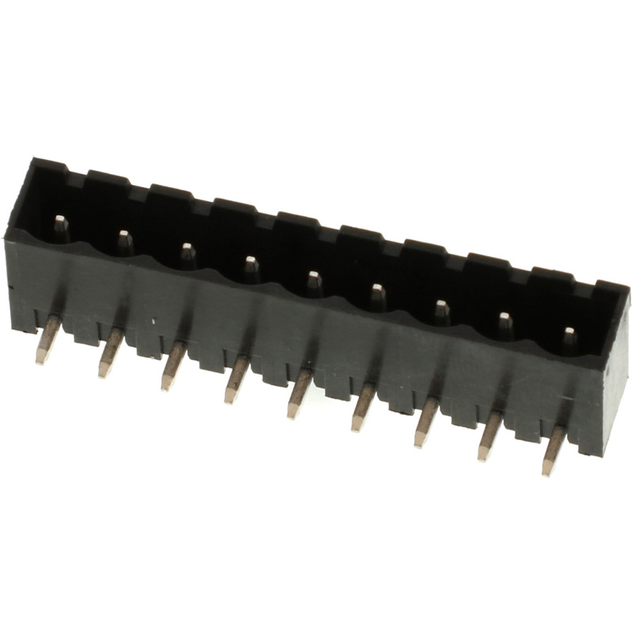 Molex-0395221009 Piastre connettori e prese PCB Conn Shrouded Header (4 Sides) HDR 9 POS 5mm Solder RA Thru-Hole Eurostyle