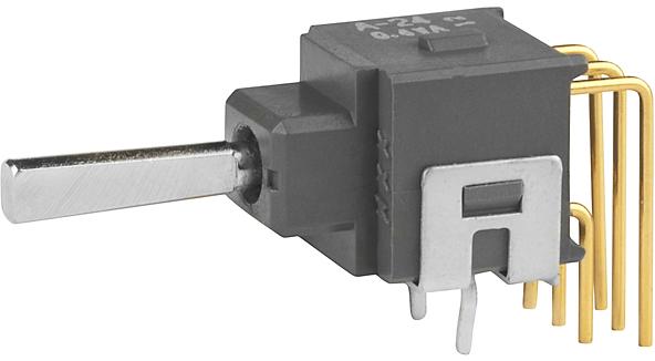 NKK Switches-A24EH Switch Toggle Switch Toggle ON ON ON SP3T Flat Lever PC Pins 0.1A 28VAC 28VDC 0.4VA PC Mount with Bracket