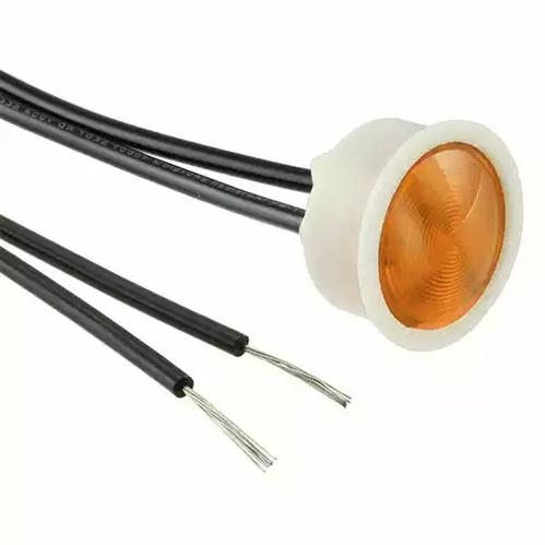 Visual Communications-2620K3 Panel Mount Indicators Panel Mount Indicator Round 0.81" Neon 125V Wire AMB