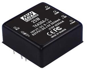 Mean Well Enterprises-TKA30A-B DC/DC-Wandler und Spannungsreglermodul Module DC-DC 1-OUT 5V 3.5A 25W 7-Pin Tube