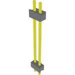 Conn Board Stacker HDR 2 POS 2.54mm Solder ST Top Entry Thru-Hole Bulk