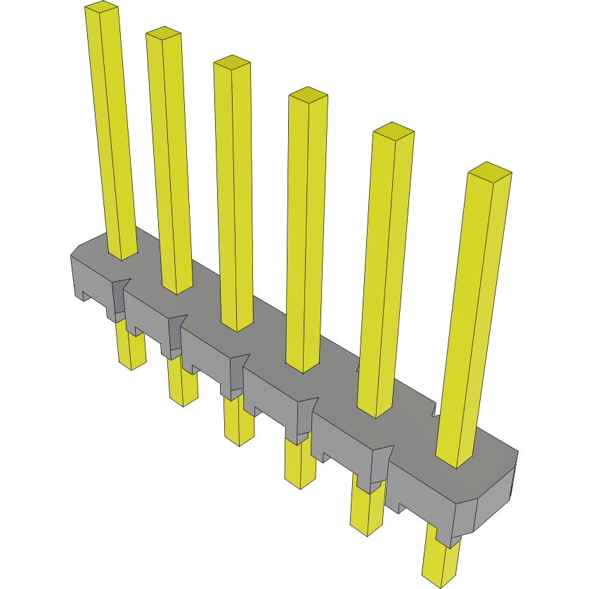 Samtec-MTLW-106-24-L-S-310 Connector Headers and PCB Receptacles Conn Unshrouded Header HDR 6 POS 2.54mm Solder ST Top Entry Thru-Hole Bulk