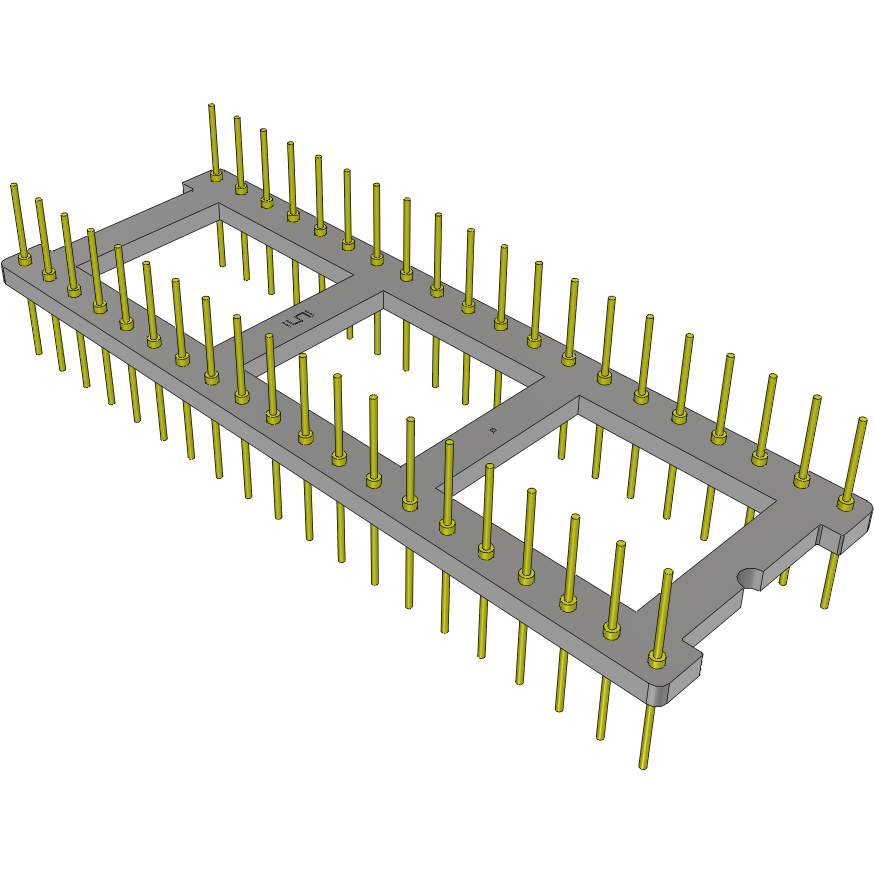 Samtec-APO-640-T-A1 Enchufe del conector Conn DIP Adapter HDR 40 POS 2.54mm ST Thru-Hole Bulk