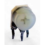 Res Cermet Trimmer 1M Ohm 20% 0.33W(1/3W) 1(Elec)/1(Mech)Turns 3.4mm (8.2 X 6.8 X 8mm) Pin Thru-Hole