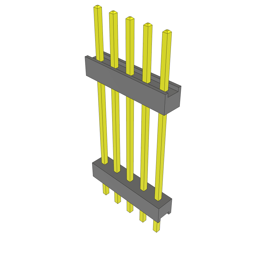 Samtec-ZW-05-20-T-S-748-140 连接器插头及 PCB 插座 Conn Board Stacker HDR 5 POS 2.54mm Solder ST Top Entry Thru-Hole Bulk