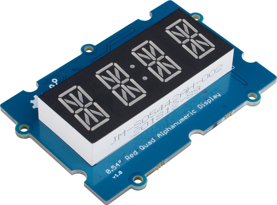 Seeed Technology Co.,Ltd-104020133 Entwicklungssätze und Werkzeuge Grove Board, Red Quad Alphanumeric Display
