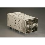 Conn SFP+ RCP 80 POS 0.8mm Press Fit RA Thru-Hole 80 Terminal 4 Port SFP+ Tray