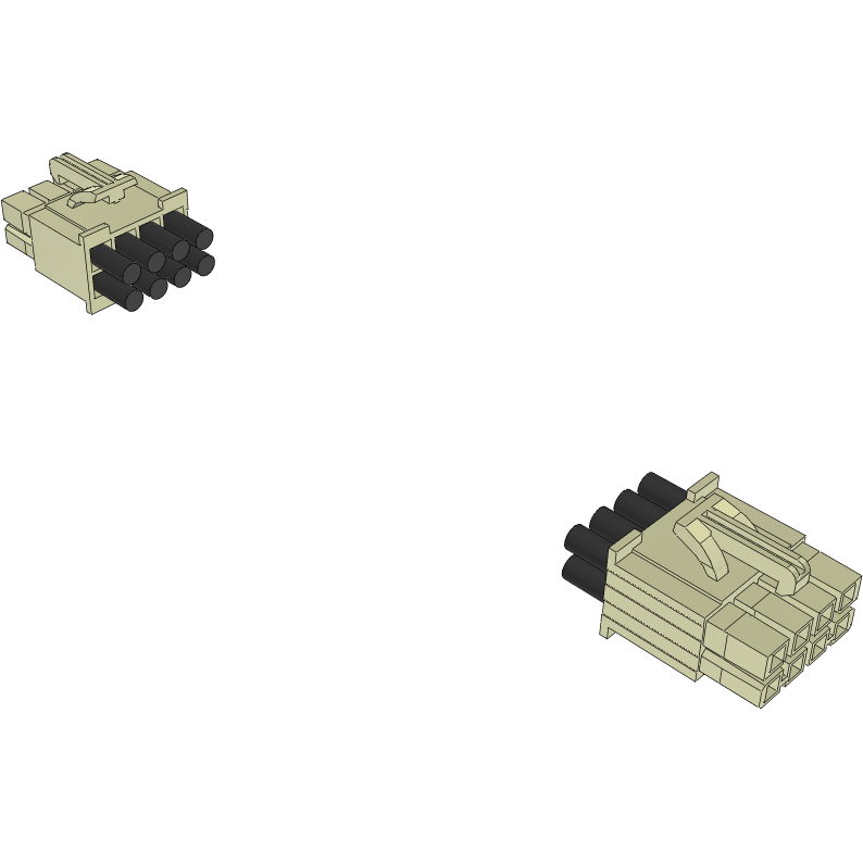 Samtec-PMSD-04-16-K-04.30-D-LUS Cable Assembly AC Power Cable Assembly 0.109m Power to Power 8 to 8 POS SKT-SKT Crimp-Crimp 16AWG