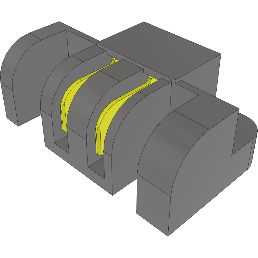 Samtec-FMPS-02-01-T-S-RA Cabezales del conector y receptáculos PCB Conn Socket Strip SKT 2Power POS 1.88mm/3.12mm Solder RA Side Entry Thru-Hole Tray
