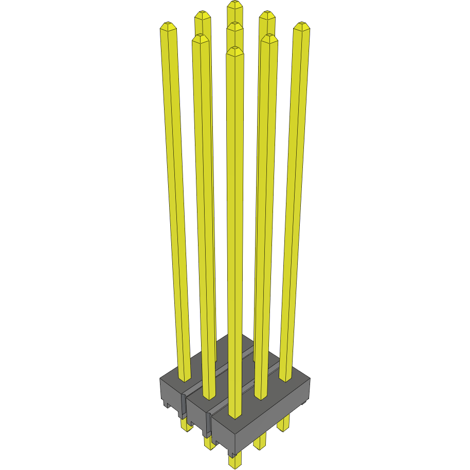 Samtec-TSW-103-20-G-T Connector Headers and PCB Receptacles Conn Unshrouded Header HDR 9 POS 2.54mm Solder ST Top Entry Thru-Hole Bulk
