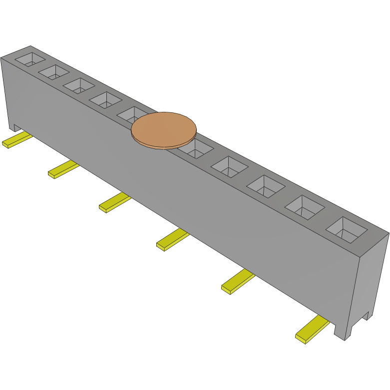 Samtec-MMS-111-02-L-SV-K-TR Connector Headers and PCB Receptacles Conn Socket Strip SKT 11 POS 2mm Solder ST Top Entry SMD T/R