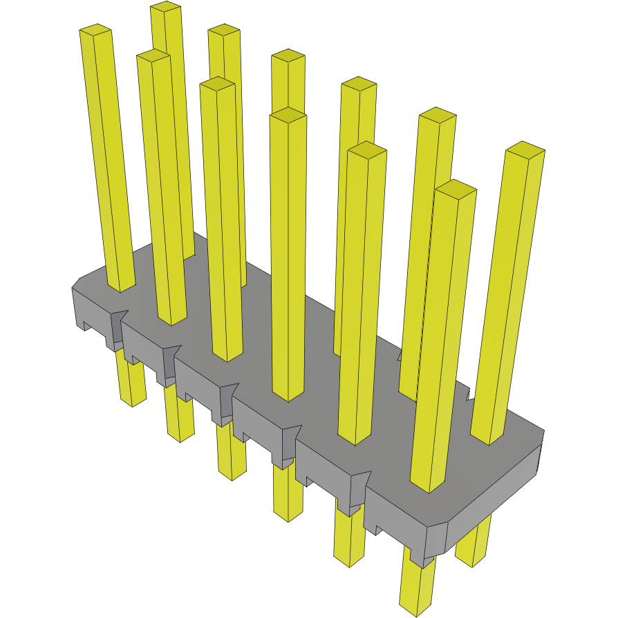 Samtec-MTLW-106-08-G-D-340 连接器插头及 PCB 插座 Conn Unshrouded Header HDR 12 POS 2.54mm Solder ST Top Entry Thru-Hole Bulk