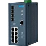 Advantech-EKI-7712E-4FPI-AE Ethernet-Schaltern 8-port 10/100M(PoE/PoE+) + 4 GbE SFP Full L2 Managed Ethernet Switch