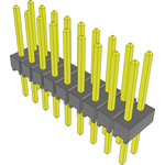 Conn Unshrouded Header HDR 18 POS 2.54mm Solder ST Top Entry Thru-Hole Bulk