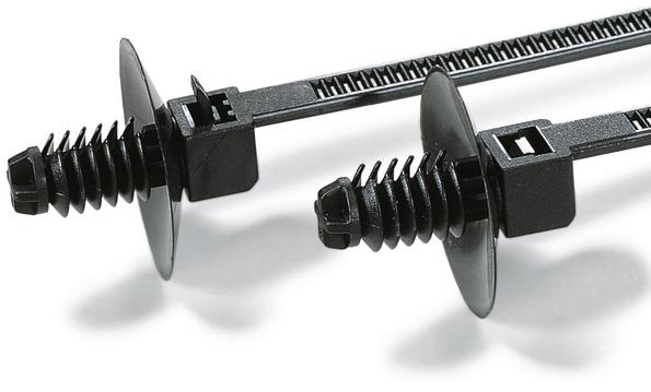 HellermannTyton-150-55500 Kabelbinder Cable Ties, Clip Tie Polyamide 6/6 Black 31mm 135N Bag