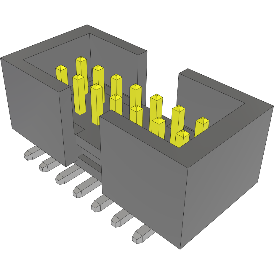 Samtec-FTMH-107-03-F-DV-ES Steckverbinderleisten und Leiterplattenbuchsen Conn Shrouded Header HDR 14 POS 1mm Solder ST Top Entry SMD Tube