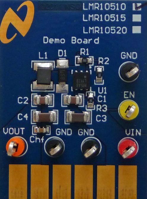 Texas Instruments-LMR10510YSDDEMO/NOPB Kit e schede di sviluppo gestione della potenza LMR10510 DC to DC Converter and Switching Regulator Chip 1.8V Output Demonstration Board