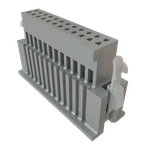 Conn Housing RCP 24 POS 1.27mm Crimp ST Cable Mount Black Tube