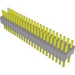 Conn Unshrouded Header HDR 46 POS 1.27mm Solder ST Top Entry Thru-Hole Tube