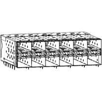 Molex-760485002 Raccordement téléphone et télécom Conn SFP+ F 240 POS 1.6mm Press Fit RA Thru-Hole 240 Terminal 12 Port Tray