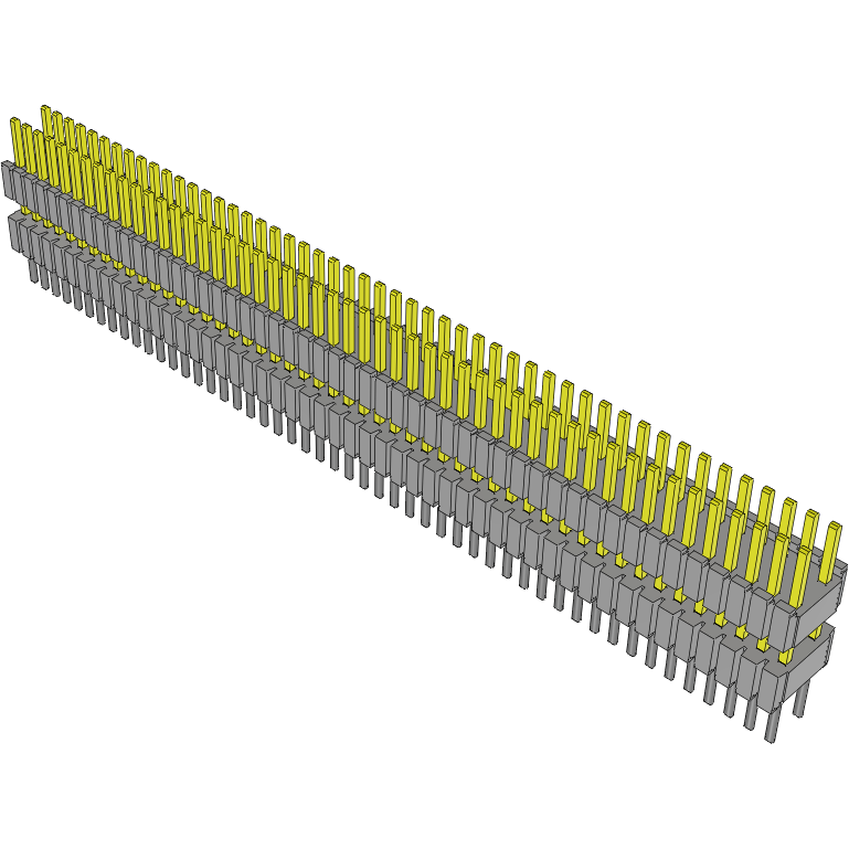 Samtec-DWM-50-53-S-D-265 Embases de raccordement et réceptacles PCB Conn Board Stacker HDR 100 POS 1.27mm Solder ST Thru-Hole Tube