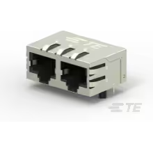TE Connectivity-5-2301996-4 Raccordement téléphone et télécom Conn RJ-45 RCP 16 POS 1.27mm Solder RA Thru-Hole 20 Terminal 2 Port Cat 5 Tray