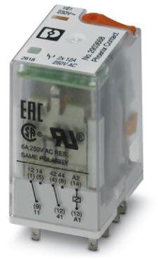 PHOENIX CONTACT-2903668 Power Relays Plug-In Industrial Relay With Power Contacts 2 Changeover Contacts
