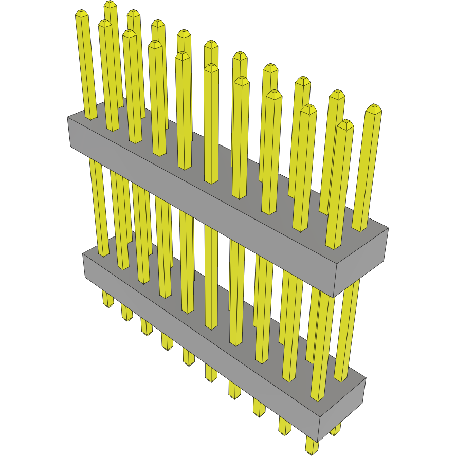 Samtec-TW-10-08-S-D-475-100 Embases de raccordement et réceptacles PCB Conn Board Stacker HDR 20 POS 2mm Solder ST Top Entry Thru-Hole Bulk