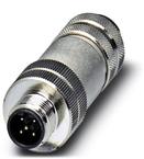 PHOENIX CONTACT-1507764 Sensor Accessories Bus system connector, PROFIBUS, INTERBUS, 5-position, shielded, Plug straight M12, B-coded, Screw connection, knurl material: Zinc die-cast, nickel-plated, cable gland Pg9, external cable diameter 6.5 mm to 8.5mm