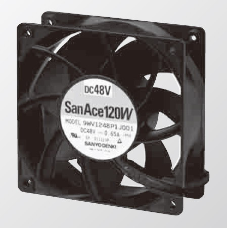 SANYO DENKI-9WV1224P1H001 Compressori e ventole DC Fan Axial Ball Bearing 24V 20.4V to 27.6V 182CFM 58dB 120 X 120 X 38mm