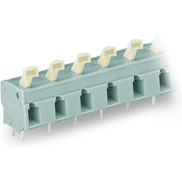 WAGO-257-612 Steckverbinder, Klemmenblöcke PCB Terminal Block, Push-button, 2.5 mm2, Pin spacing 10-10.16 mm, 12- pole, Cage Clamp , commoning option